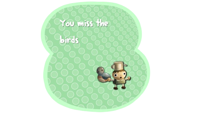 You miss the birds